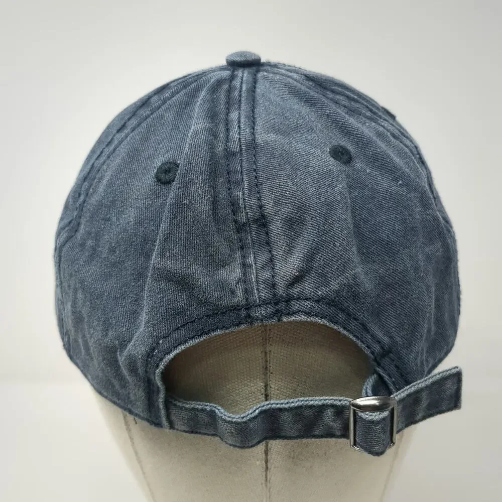 Mountain Baseball Cap Blue One Size Bar Harbor Maine Lobster American Flag Hat